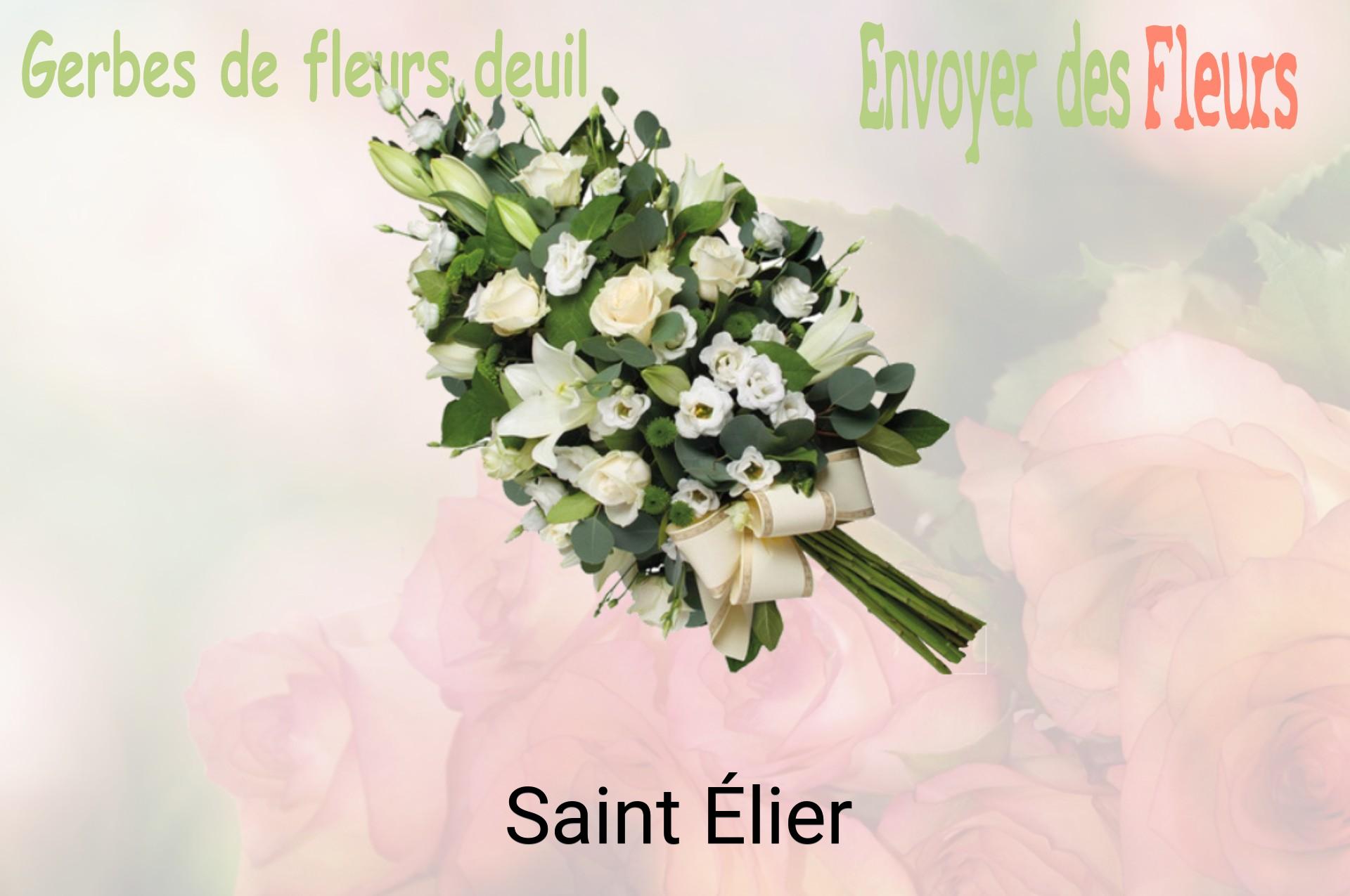 Gerbe de fleurs de deuil livrée à Saint-Élier